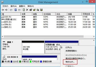 磁盤管理工具格式化u盤