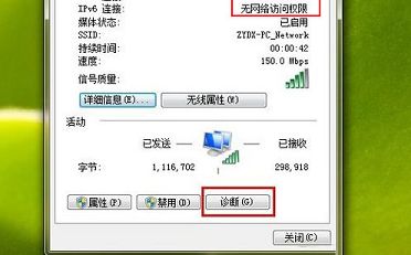 win7系統(tǒng)ipv6無(wú)網(wǎng)絡(luò)訪問(wèn)權(quán)限處理方法