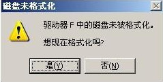 磁盤未被格式化