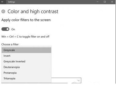 win10秋季創(chuàng)意者更新如何開啟色盲模式