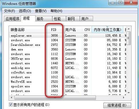 win7系統(tǒng)如何顯示任務管理器pid號    win7系統(tǒng)顯示任務管理器pid號操作方法